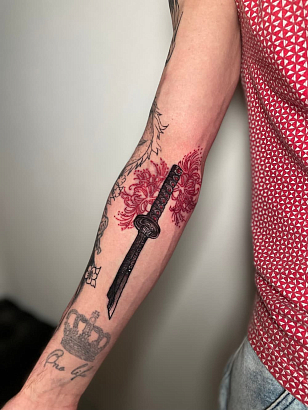 тату катана