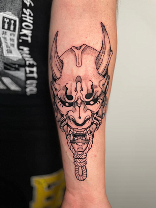 Тату маска демона