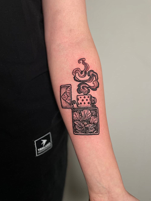 тату зажигалка