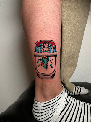 Тату Русалка сардины